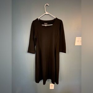 L.L. Bean Long Sleeve Black Dress